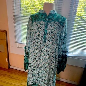 Bohemian peasant blouse dress